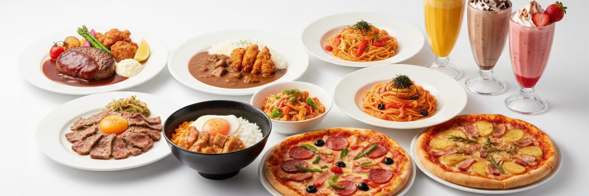 フードメニュー（プレート・ご飯・パスタ・ピザ・スイーツ）